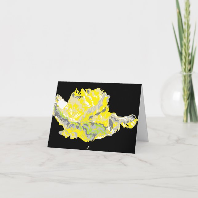 Notizkarte im Inneren/Rose leer Karte (Vorderseite)