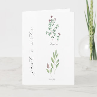 Notizkarte | Kräuter | 4x6 | Leer | Thymian | Salb Dankeskarte