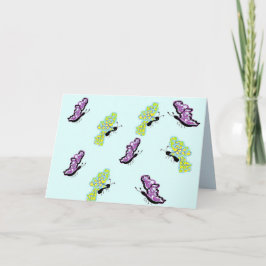 Notizkarte Leere in Schmetterlingen Karte