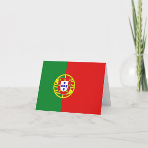 Notizkarte mit portugiesischer Flagge Karte