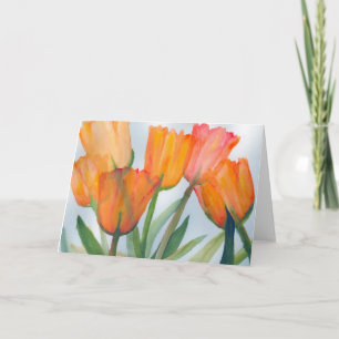 Notizkarte Orange Tulpen Karte