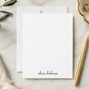 Notizkarte Personalisierte minimalistische Namen Mitteilungskarte
