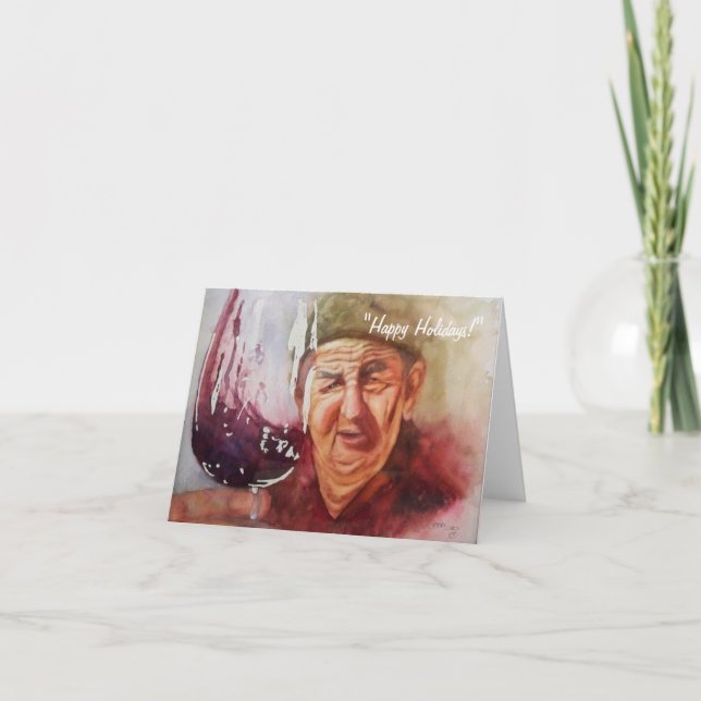 Notizkarte - "Winzer Papa" Feiertagskarte (Vorderseite)