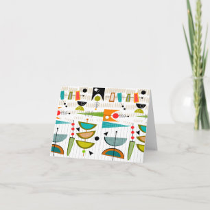 Notizkarten im Mid-Century-Modern-Stil Atomic #90 Karte