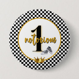 Notoring One Rero Hip Hop 1. Geburtstag Button