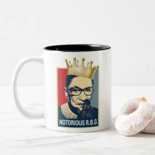 Notoring Rbg, Liberal Ruth Bader, Funny Ginsburg Zweifarbige Tasse