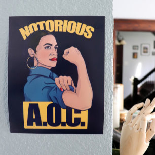 Notorious AOC alexandria ocasio cortez retro rosie Postkarte