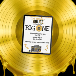 Notorious Big One Hip Hop 1st Birthday Einladung