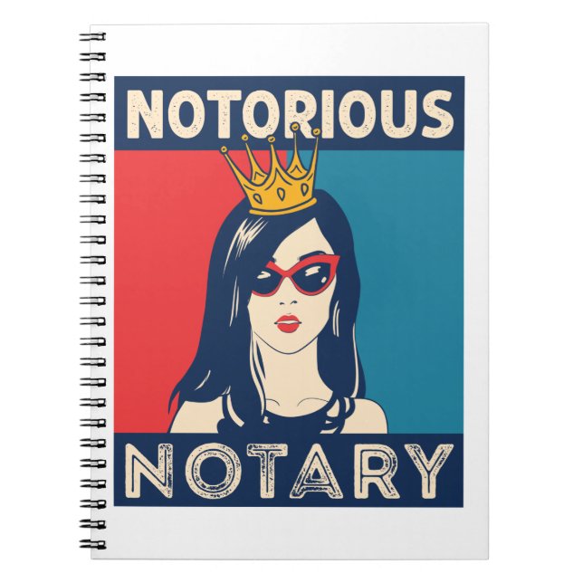 Notorious Notary Public Funny Parody Notizblock (Vorderseite)