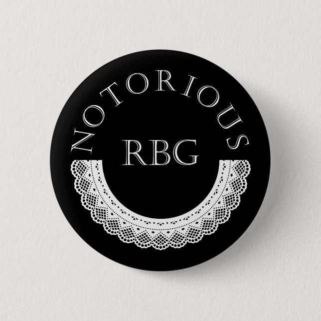 Notorious RBG Ruth Bader Ginsburg Lace Collar Button (Vorderseite)