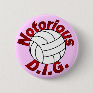 Notorisches D.I.G. (Rosa) Button