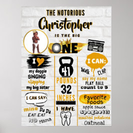 Notorisches One Hip Hop Meilenstein 1. Geburtstag Poster