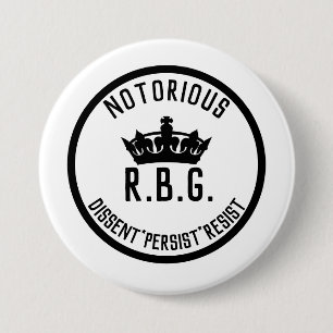 Notorisches RBG-Dissent Persist-Residenz Button