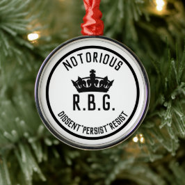 Notorisches RBG-Dissent Persist-Residenz Ornament Aus Metall