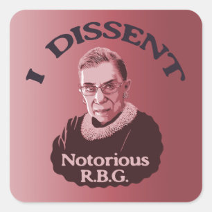 Notorisches RBG - p Quadratischer Aufkleber
