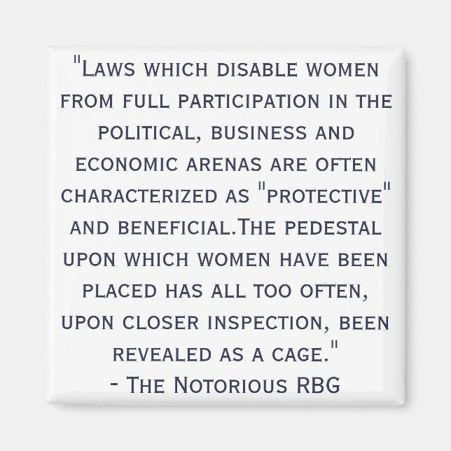 Notorisches RBG Zitat Magnet (Vorne)