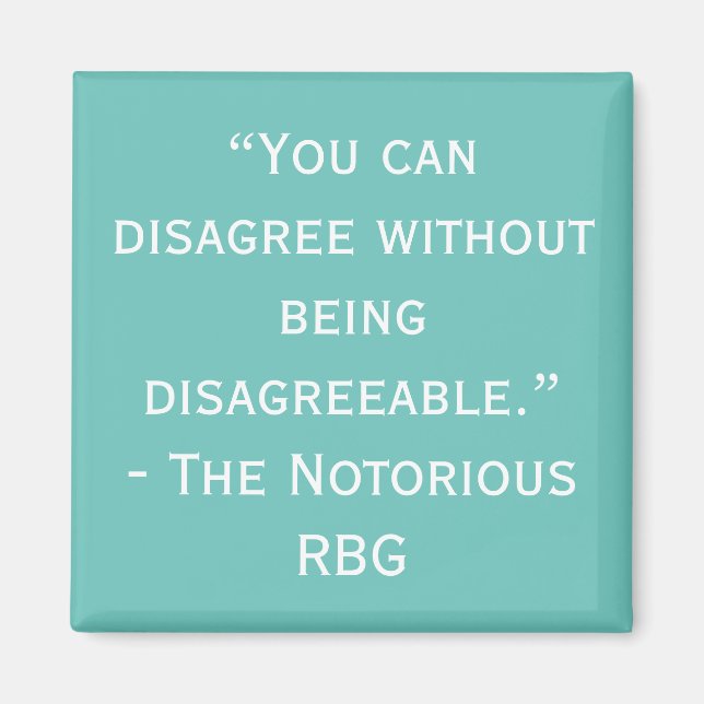 Notorisches Zitat-Magnet für RBG-Meinungsverschied Magnet (Vorne)