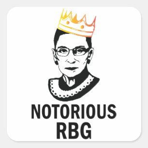 Notorous RBG (GOLD) - Ruth Bader Ginsburg Quadratischer Aufkleber