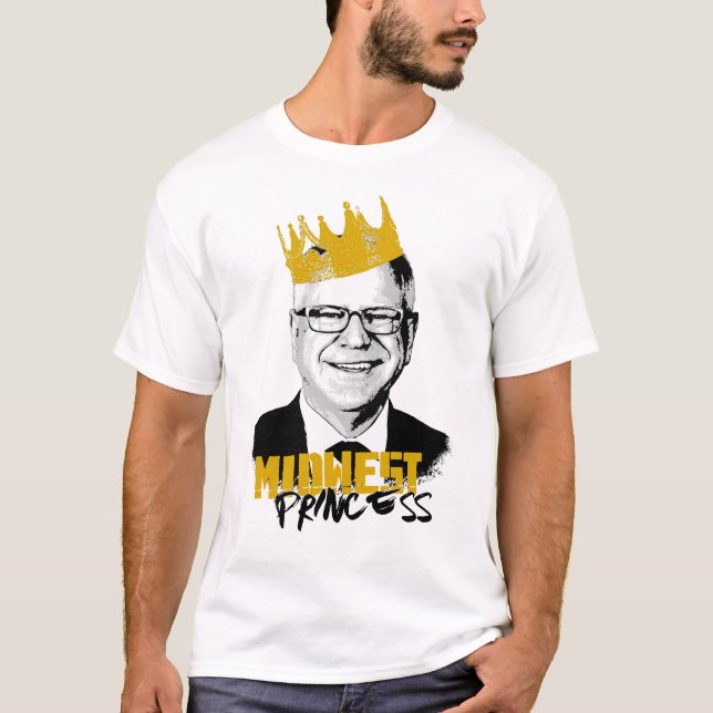 Notorous Tim Walz - Prinzessin im Mittleren Westen T-Shirt (Vorderseite)
