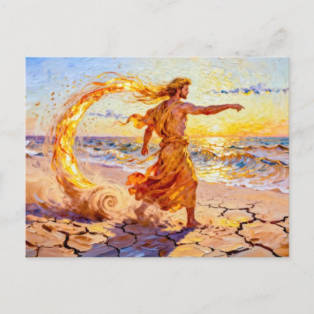 Notos God of the Southern Wind from Greek Mytholog Postkarte (Vorderseite)