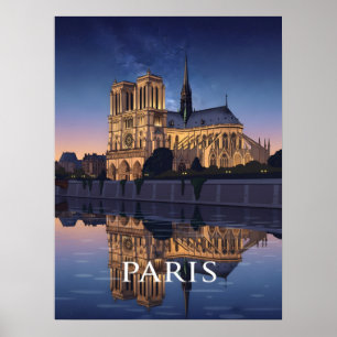 Notre Dame Cathedra Paris Frankreich Poster