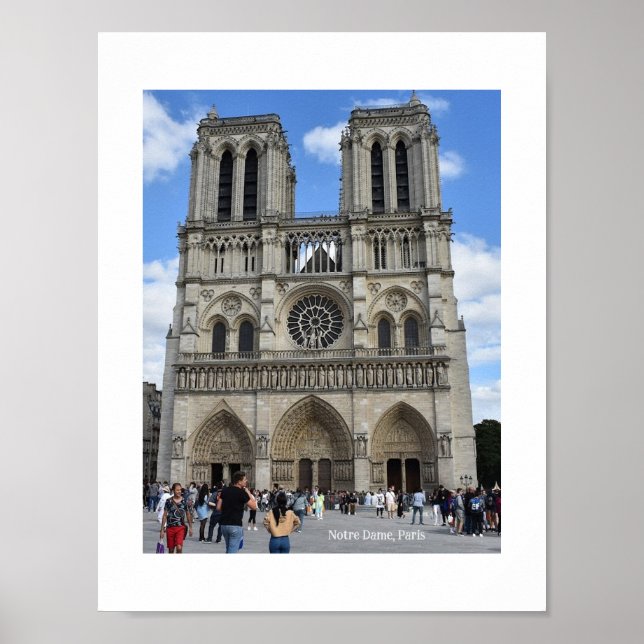 Notre Dame Cathedral, Paris, France Poster (Vorne)