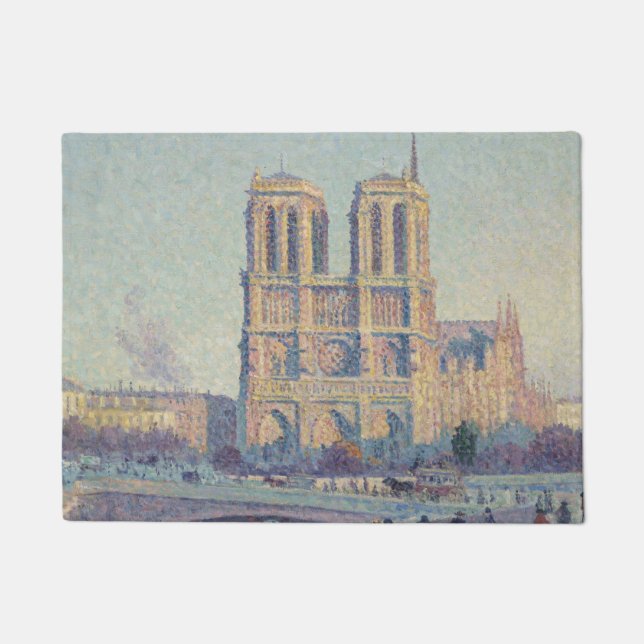 Notre Dame Cathedral Paris - Klassische Malerei Fußmatte (Vorderseite)