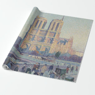 Notre Dame Cathedral Paris - Klassische Malerei Geschenkpapier
