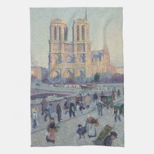 Notre Dame Cathedral Paris - Klassische Malerei Geschirrtuch