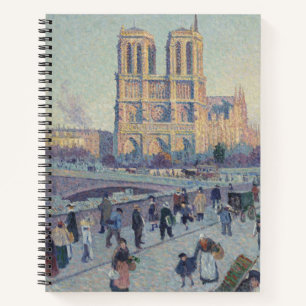 Notre Dame Cathedral Paris - Klassische Malerei Notizbuch