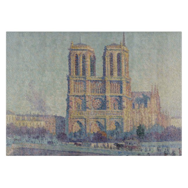 Notre Dame Cathedral Paris - Klassische Malerei Schneidebrett (Vorderseite)