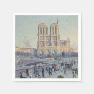 Notre Dame Cathedral Paris - Klassische Malerei Serviette