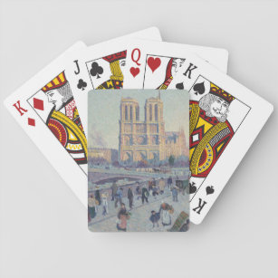 Notre Dame Cathedral Paris - Klassische Malerei Spielkarten