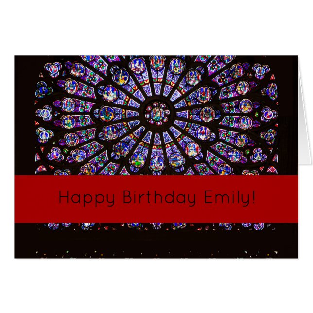 Notre Dame Cathedral Paris Rose Window (Vorderseite (Horizontal))