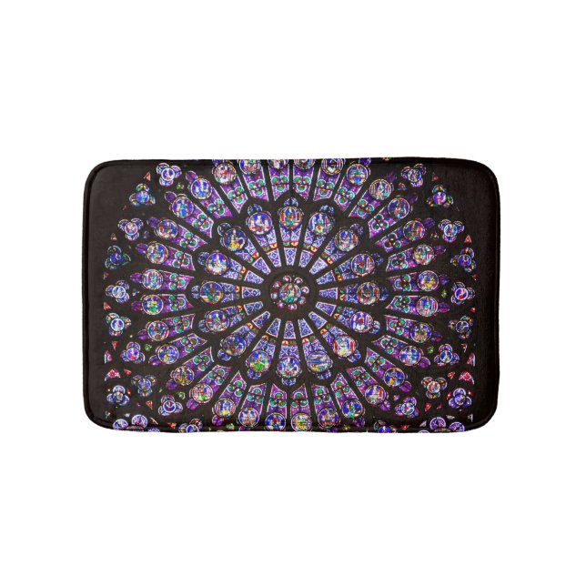 Notre Dame Cathedral Paris Rose Window Badematte (Vorderseite)