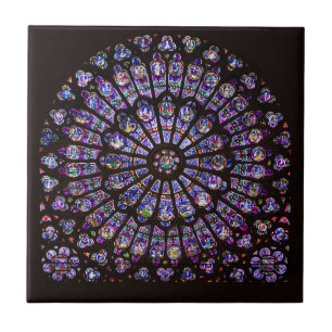 Notre Dame Cathedral Paris Rose Window Fliese