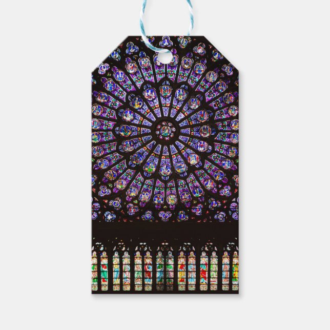 Notre Dame Cathedral Paris Rose Window Geschenkanhänger (Vorderseite)