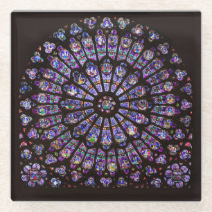 Notre Dame Cathedral Paris Rose Window Glasuntersetzer
