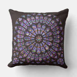Notre Dame Cathedral Paris Rose Window Kissen