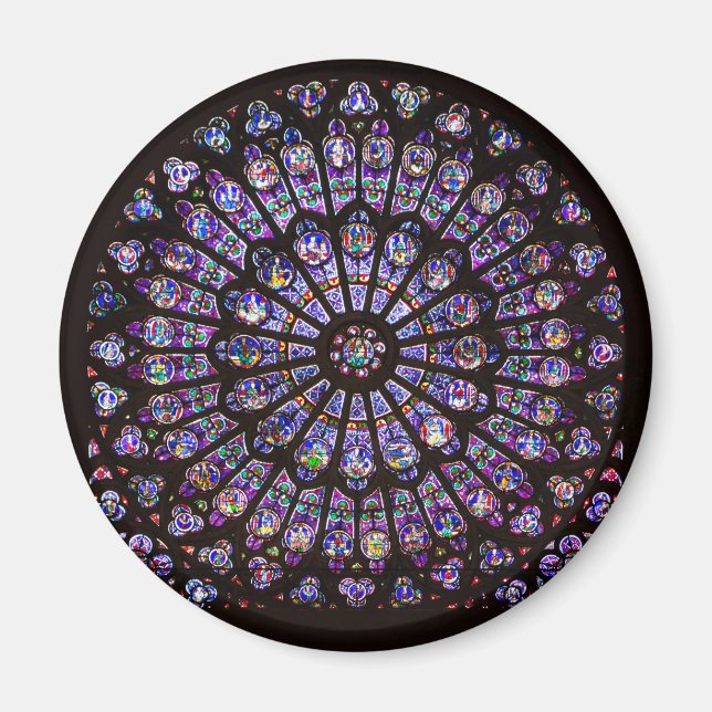 Notre Dame Cathedral Paris Rose Window Magnet (Vorne)