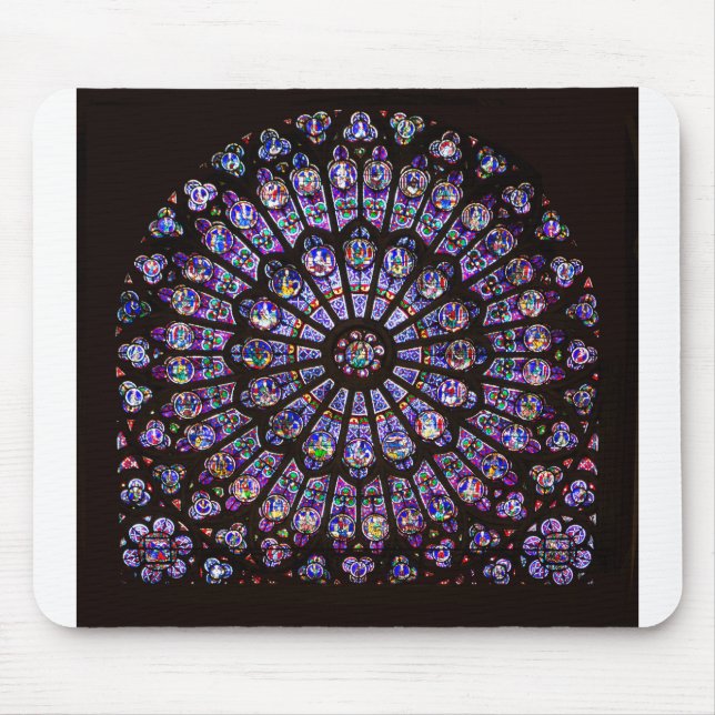 Notre Dame Cathedral Paris Rose Window Mousepad (Vorne)