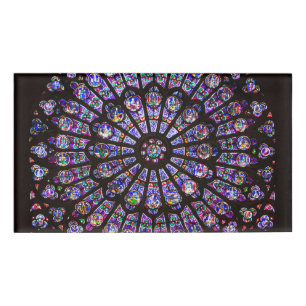 Notre Dame Cathedral Paris Rose Window Namenschild
