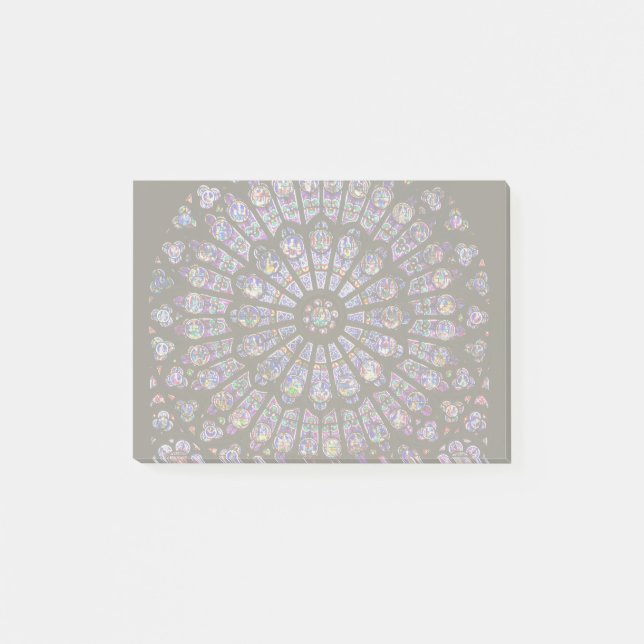 Notre Dame Cathedral Paris Rose Window Post-it Klebezettel (Vorderseite)