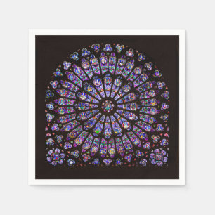 Notre Dame Cathedral Paris Rose Window Serviette