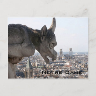 Notre Dame Chimera Postcard Postkarte