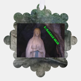 Notre Dame de Lourdes Ornament Karte