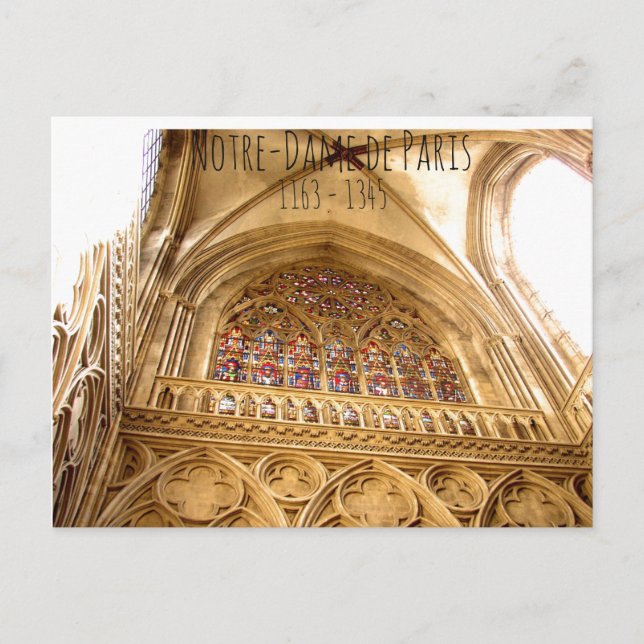 Notre-Dame de Paris 1163-1345 Postkarte (Vorderseite)