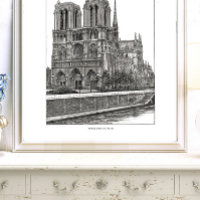 Notre Dame de Paris 12"x16" Poster