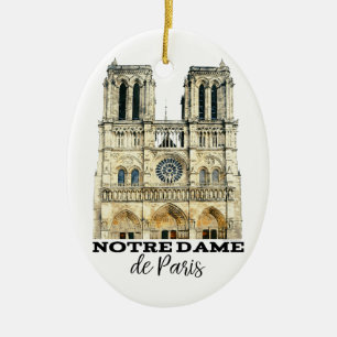 Notre-Dame de Paris-Andenken-Frankreich-Kathedrale Keramik Ornament