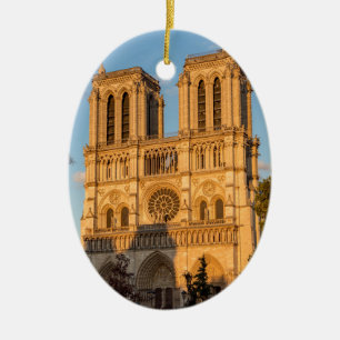 Notre Dame de Paris at Golden Hour - Paris, Frankr Keramik Ornament